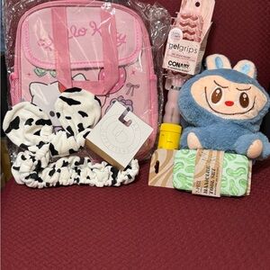 Pink Kids Toy Set with Plush and Accessories